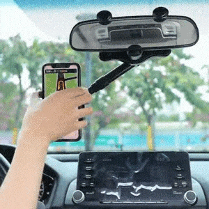 rotatable and retractable mobile holder