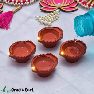 aquaglow diya with water sensor by oracle cart best gift for festive